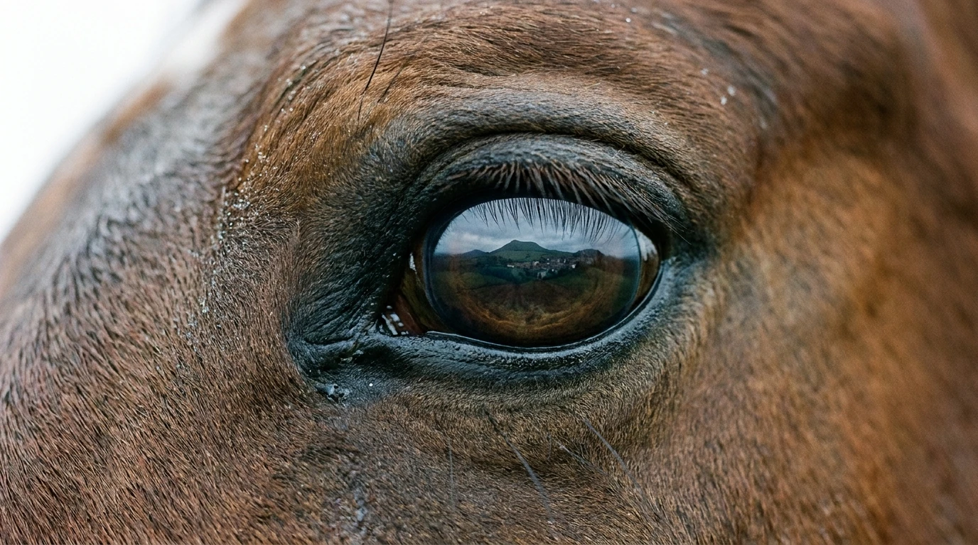 Un regard de cheval au Écuries de Mélandrie, Clerlande